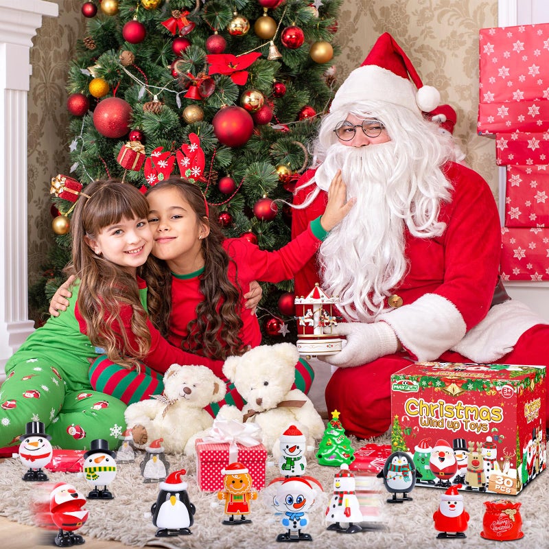 Max Fun 30pcs Christmas Wind Up Toys Stocking Stuffers for Kids Christmas Party Favors Bulk Christmas Goody Bag Filler - Image 4